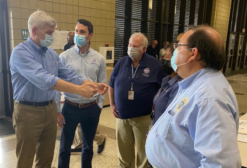 U.S. Senator Bill Cassidy Visits Houma to see the progrss in Hurricane Ida recovery